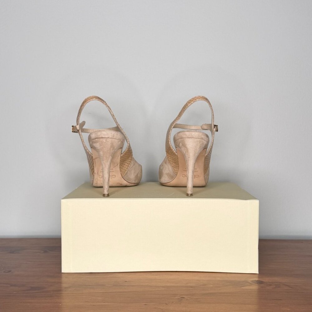 Elizee Italian Handcrafted Suede and Python Print… - image 6